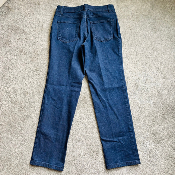 NWOT Talbots Signature Classic Straight Leg Dark Wash Denim Jeans | Sz 6 - Picture 4 of 8